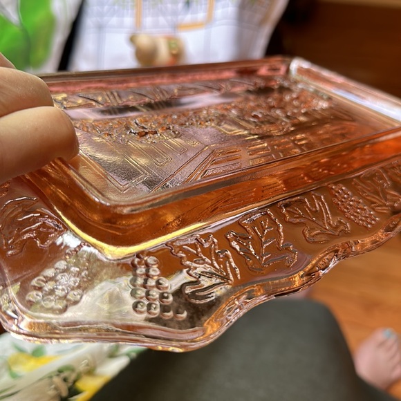 Indiana Glass vintage Tiara Last Supper bread plate, dish 1950s - Picture 10 of 11